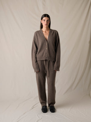 Over Cardigan Cashmere Brown