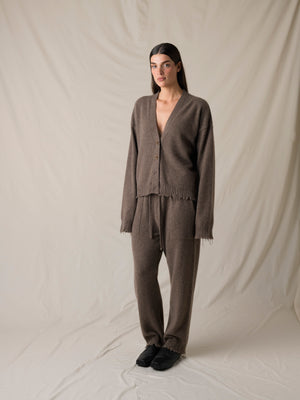 Over Cardigan Cashmere Brown