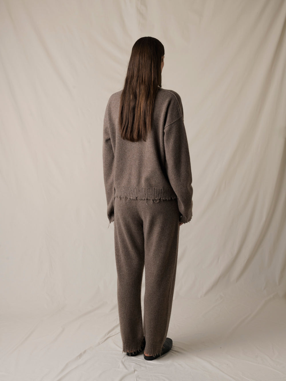 Ankle Pants Cashmere Brown