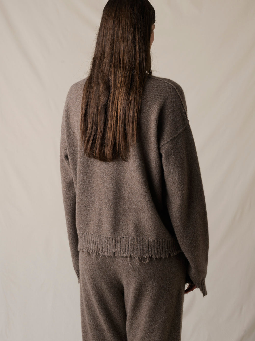 Over Cardigan Cashmere Brown