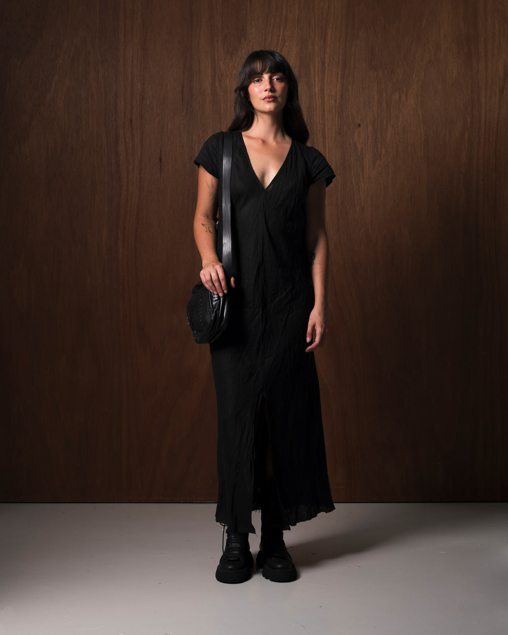 Canne Dress Linen Black