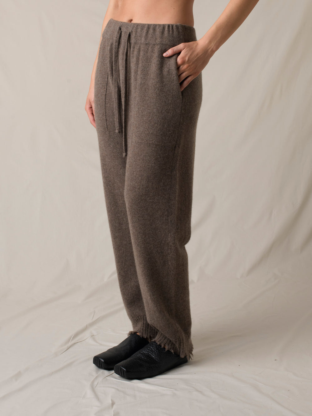 Ankle Pants Cashmere Brown