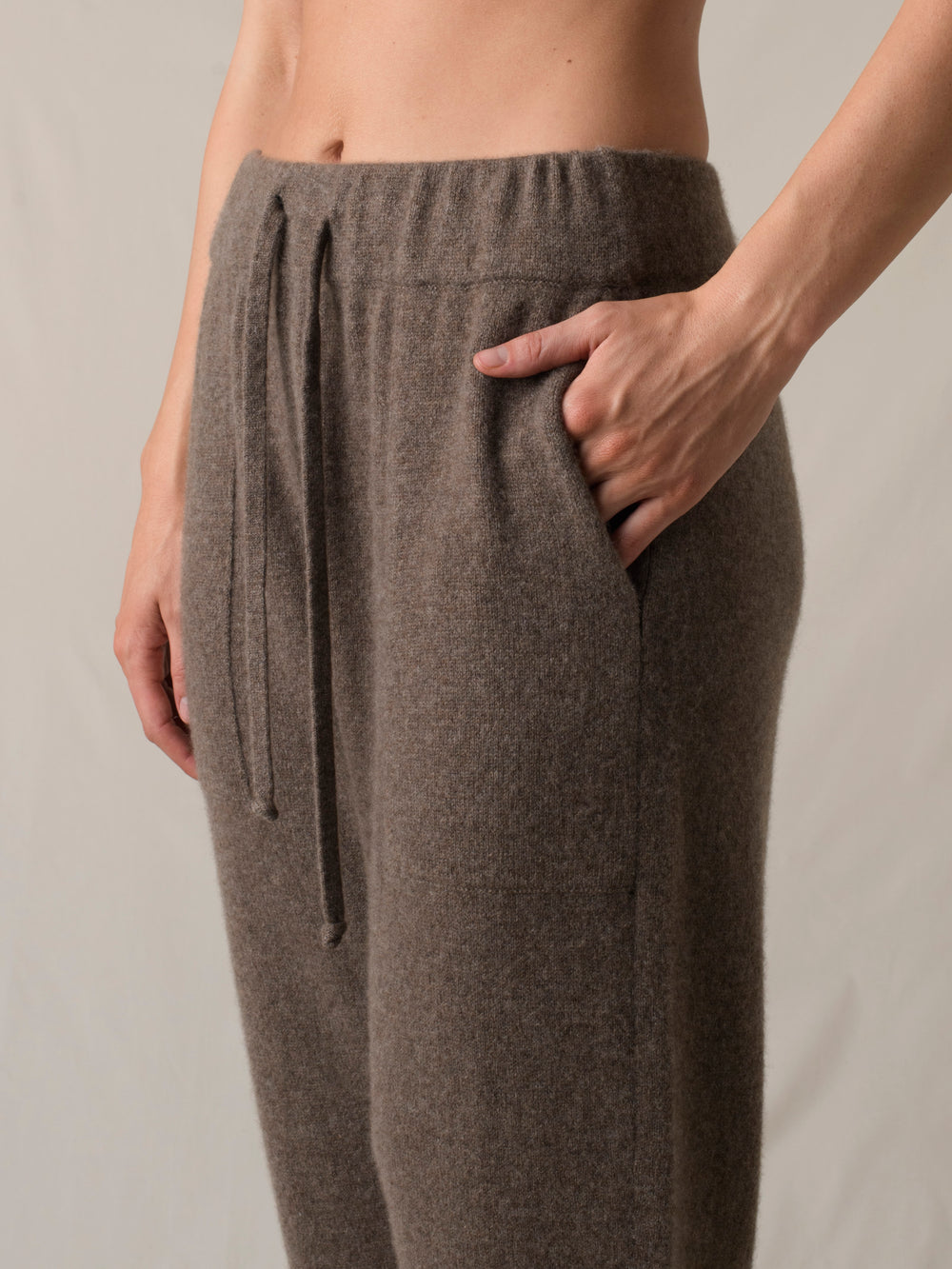 Ankle Pants Cashmere Brown