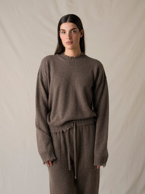 Long SLV Top Cashmere Brown
