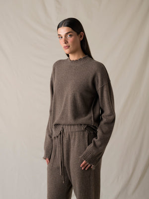 Long SLV Top Cashmere Brown