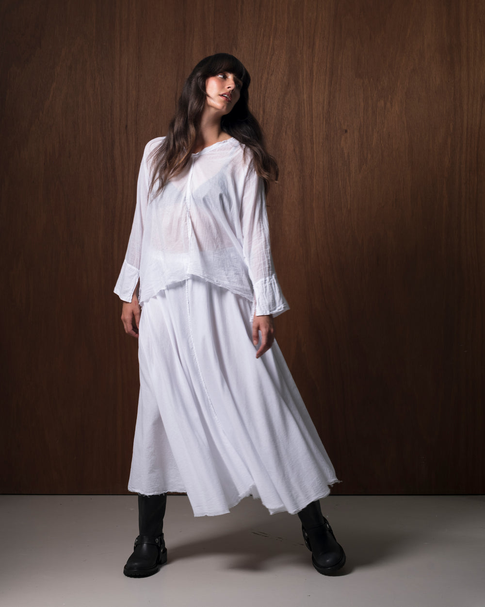 Angie Skirt Cotton White