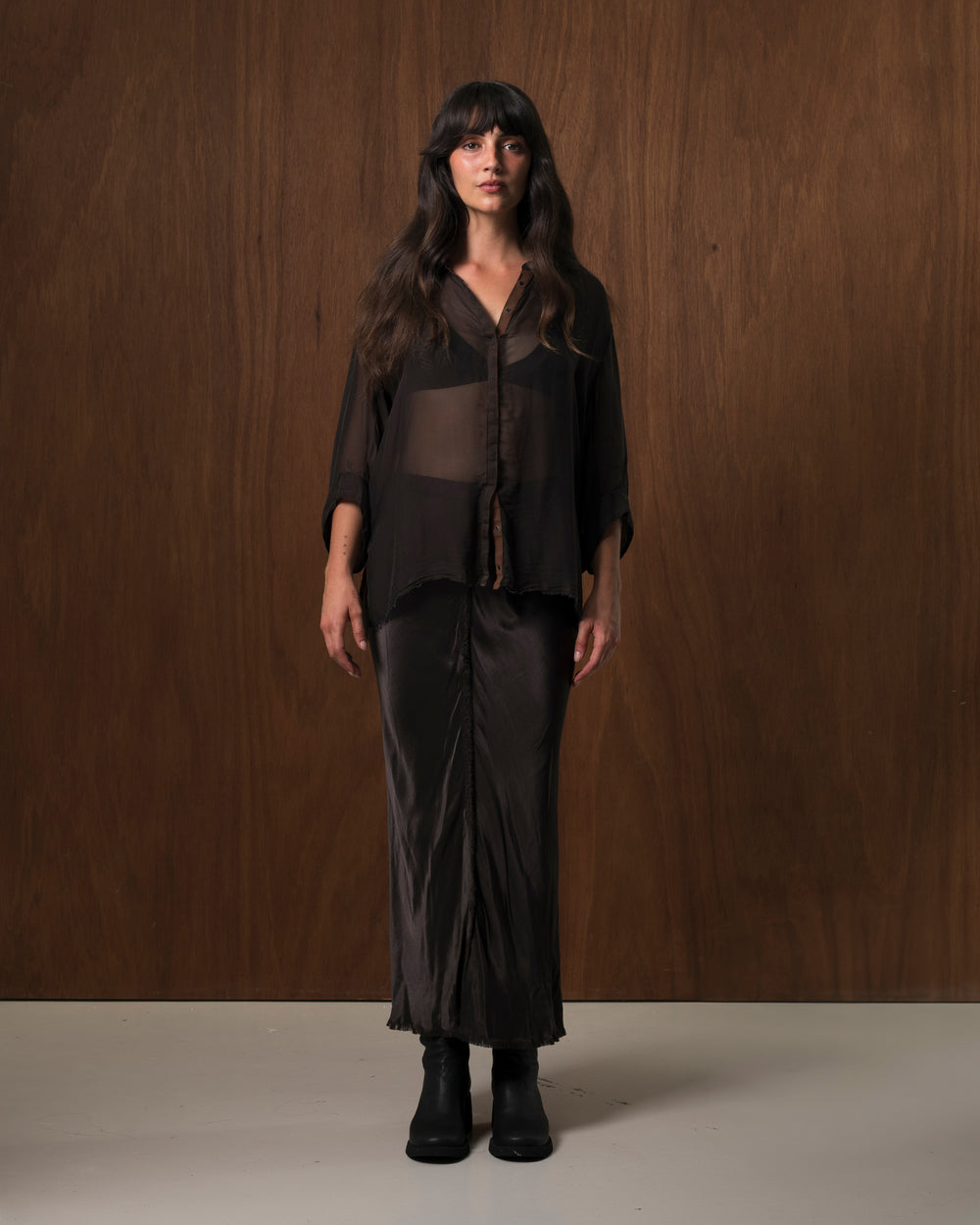 Virginia Skirt Rayon Chocolate