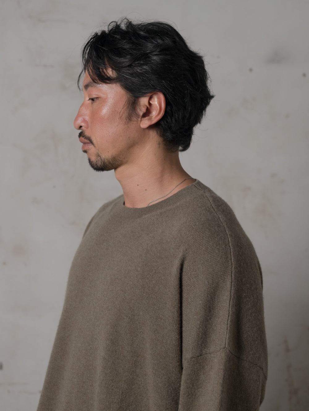 Boxy SS Cashmere Top Camo