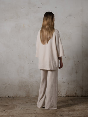 Boxy SS Cashmere Top Plaster