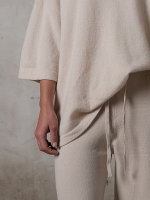 Boxy SS Cashmere Top Plaster