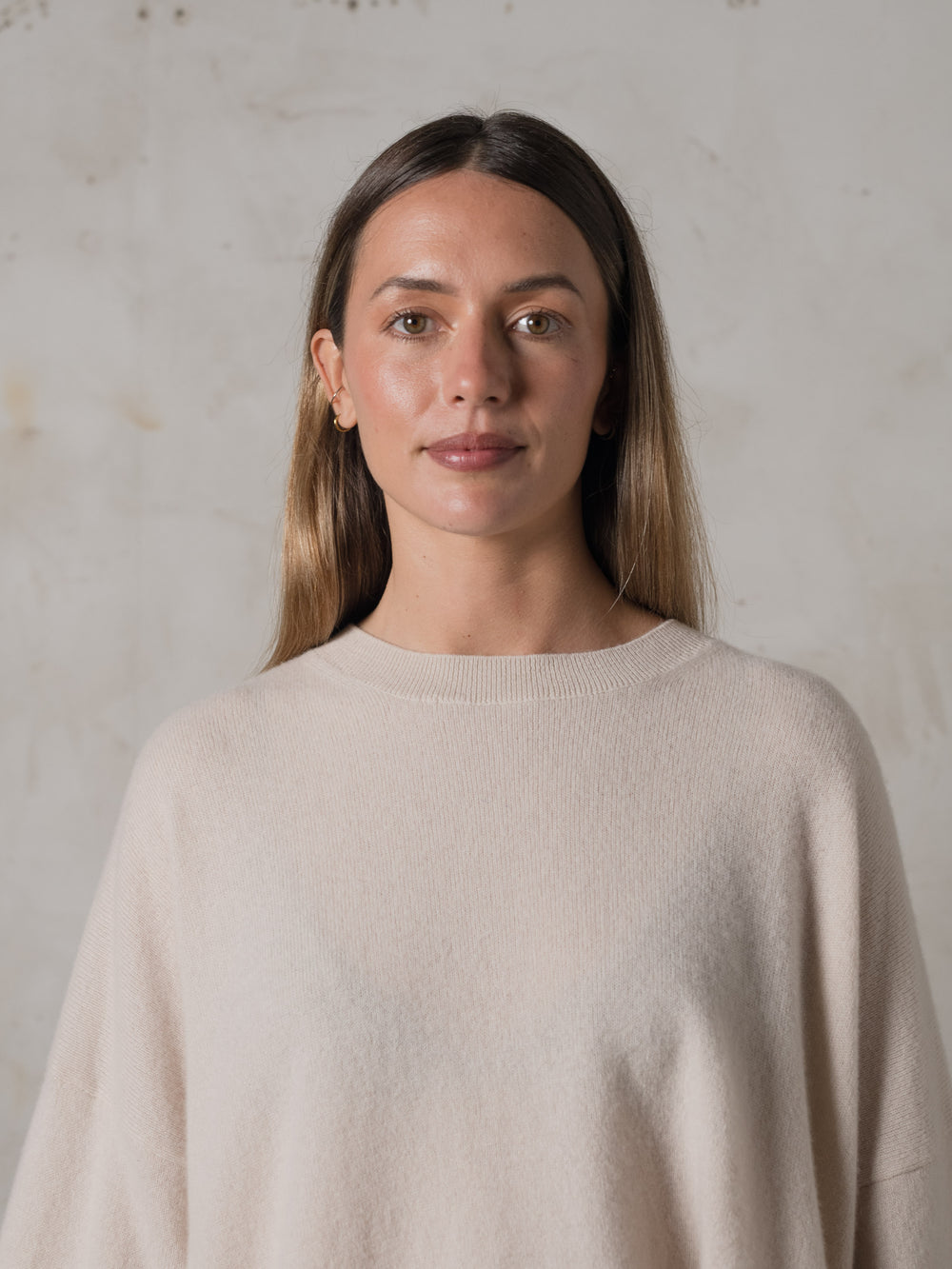 Boxy SS Cashmere Top Plaster