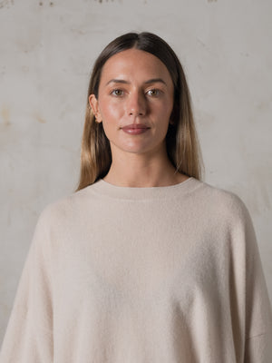 Boxy SS Cashmere Top Plaster