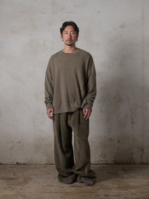 Boxy LS Cashmere Top Camo