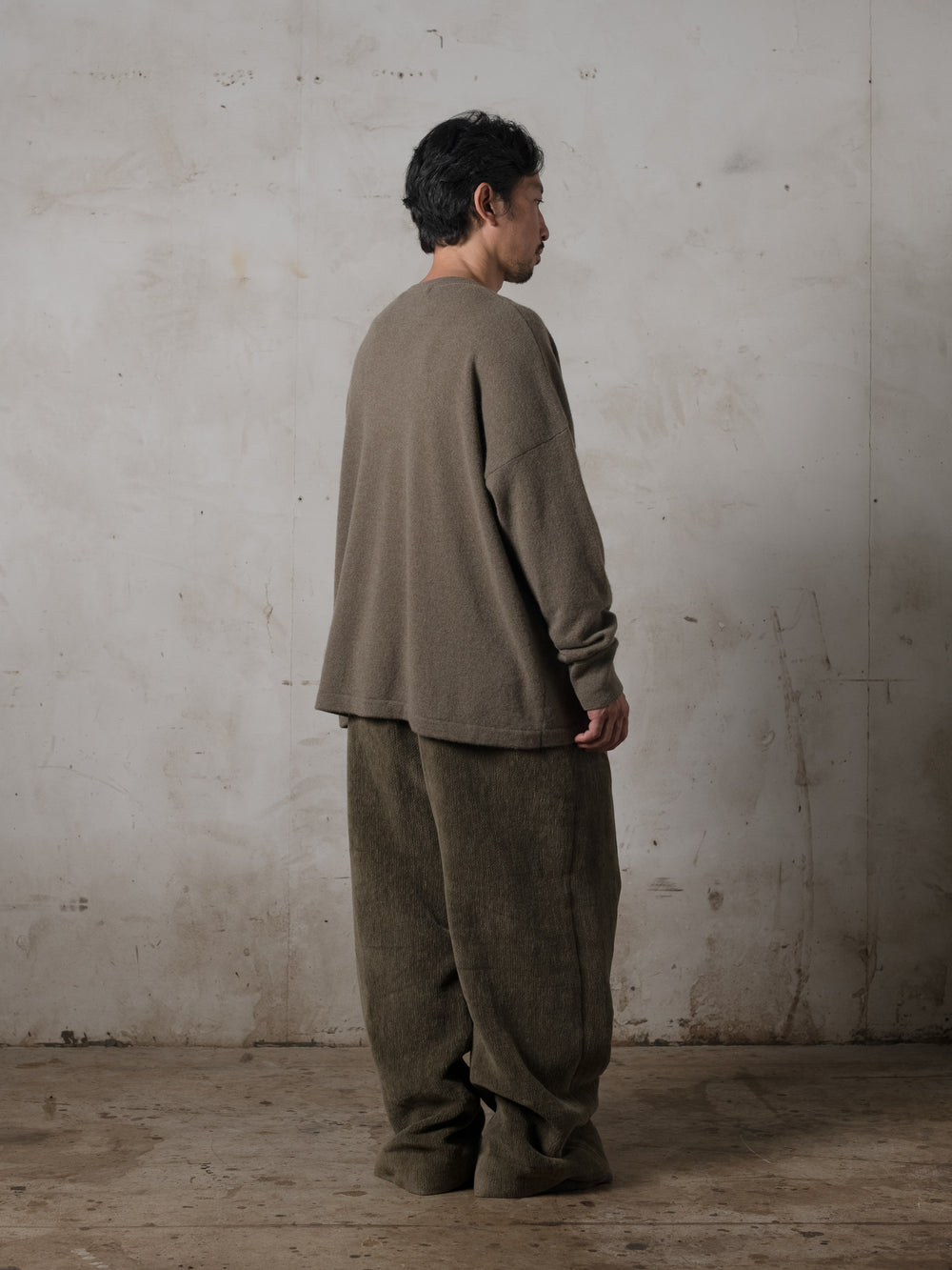 Boxy LS Cashmere Top Camo