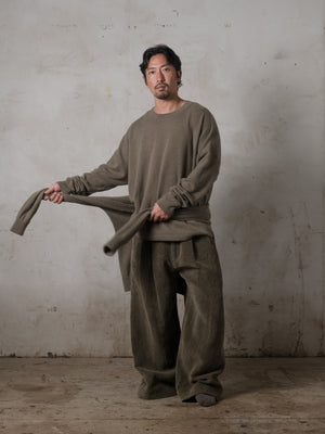 Boxy LS Cashmere Top Camo