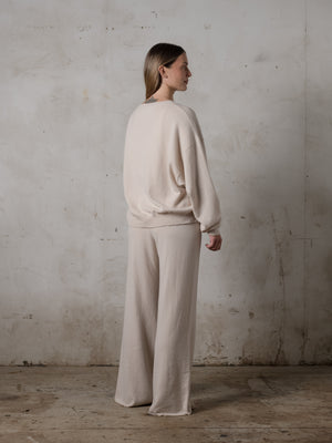 Cropped Sweater Cashmere Plaster