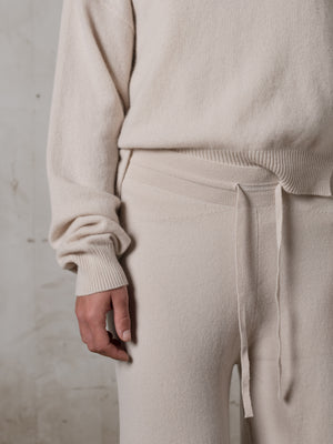Cropped Sweater Cashmere Plaster