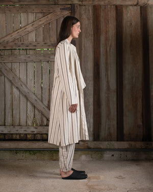 Easy Pant Linen Cotton Stripe Natural