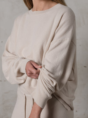 Cropped Sweater Cashmere Plaster
