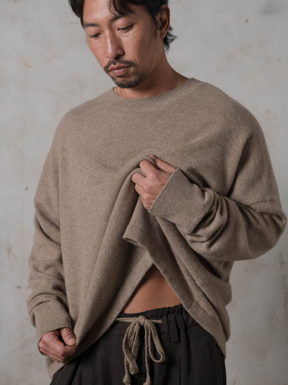 Boxy LS Cashmere Top Lhasa