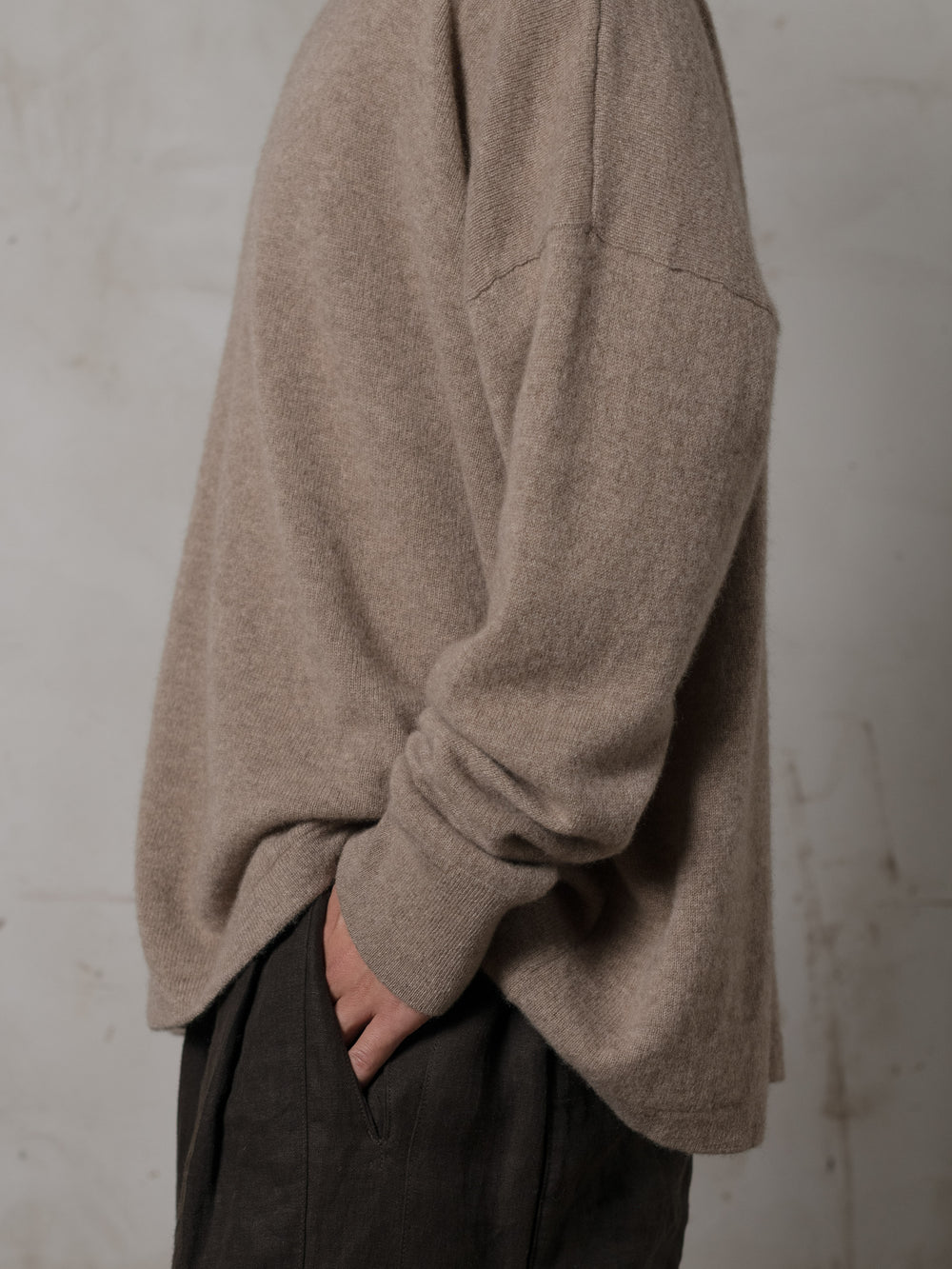 Boxy LS Cashmere Top Lhasa