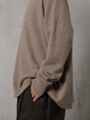 Boxy LS Cashmere Top Lhasa