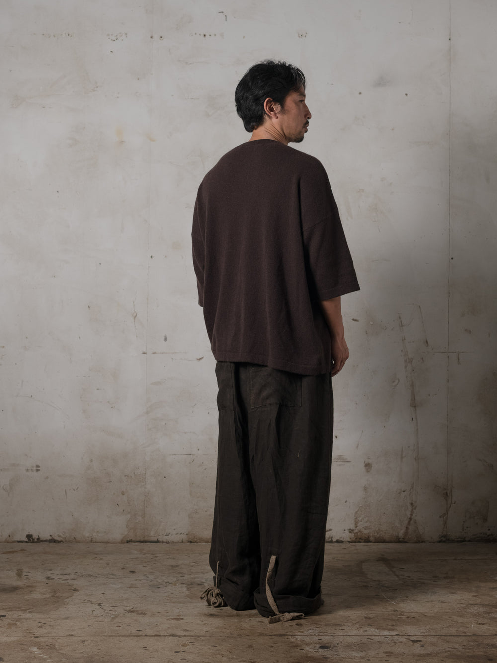 Unisex Boxy SS Cashmere Top Mocha