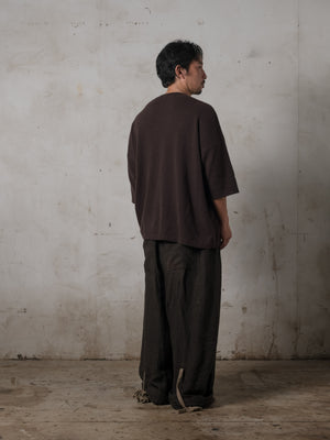 Unisex Boxy SS Cashmere Top Mocha