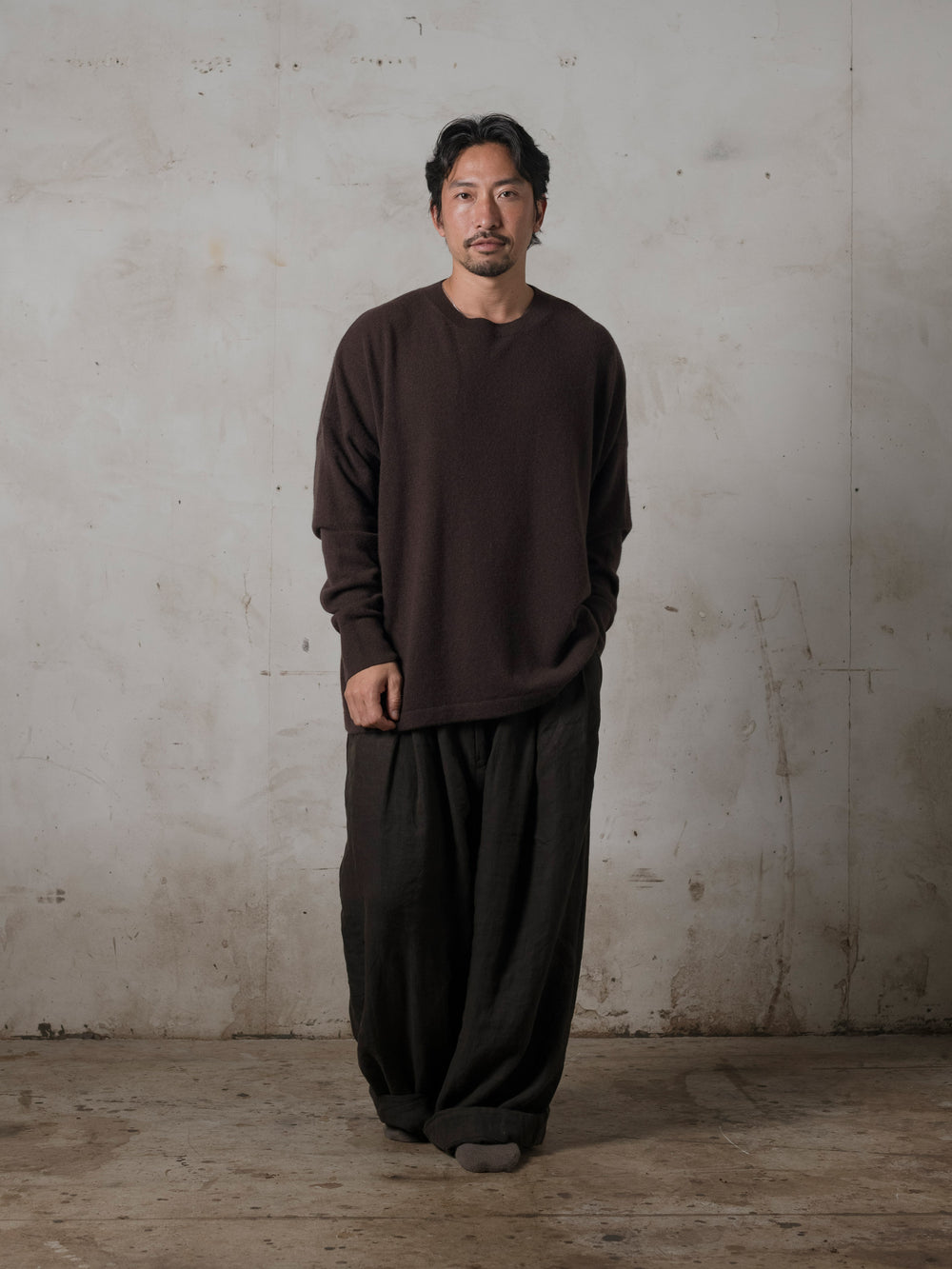 Boxy LS Cashmere Top Mocha