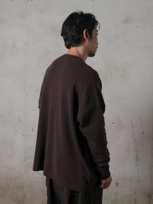 Boxy LS Cashmere Top Mocha