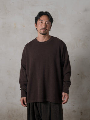 Boxy LS Cashmere Top Mocha
