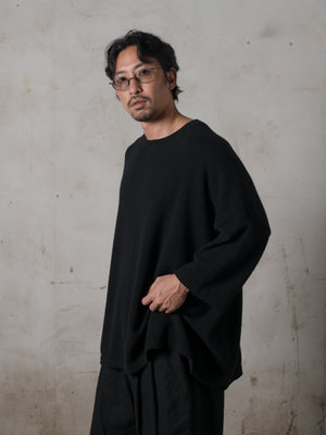 Unisex Boxy SS Cashmere Top Black
