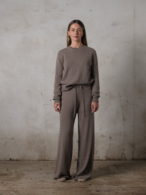 Cropped Fitted Sweater Cashmere Caribou