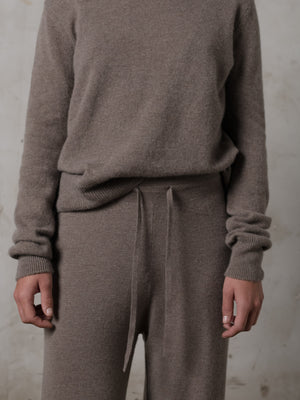 Cropped Fitted Sweater Cashmere Caribou
