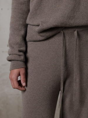 Cropped Fitted Sweater Cashmere Caribou