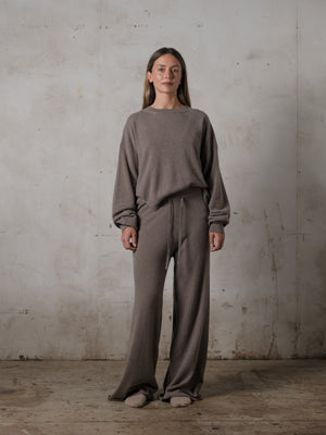 Cropped Sweater Cashmere Caribou