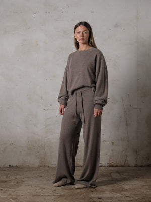 Cropped Sweater Cashmere Caribou