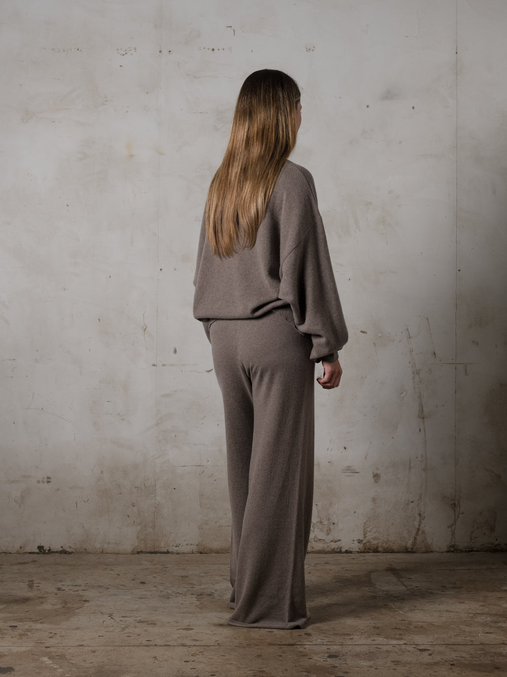 Cropped Sweater Cashmere Caribou