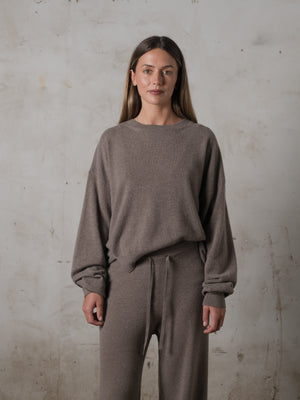 Cropped Sweater Cashmere Caribou