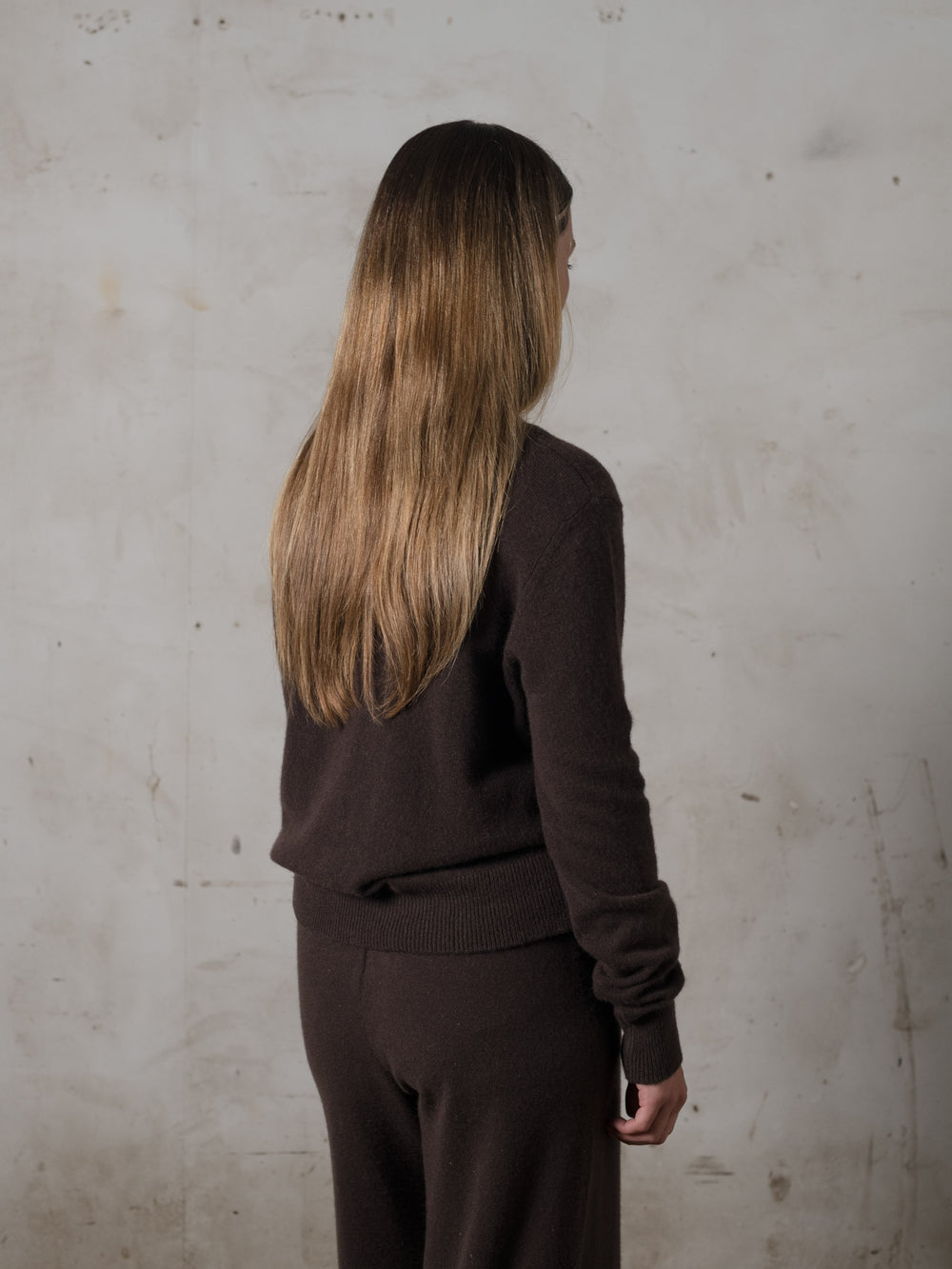 Cropped Fitted Sweater Cashmere Mocha