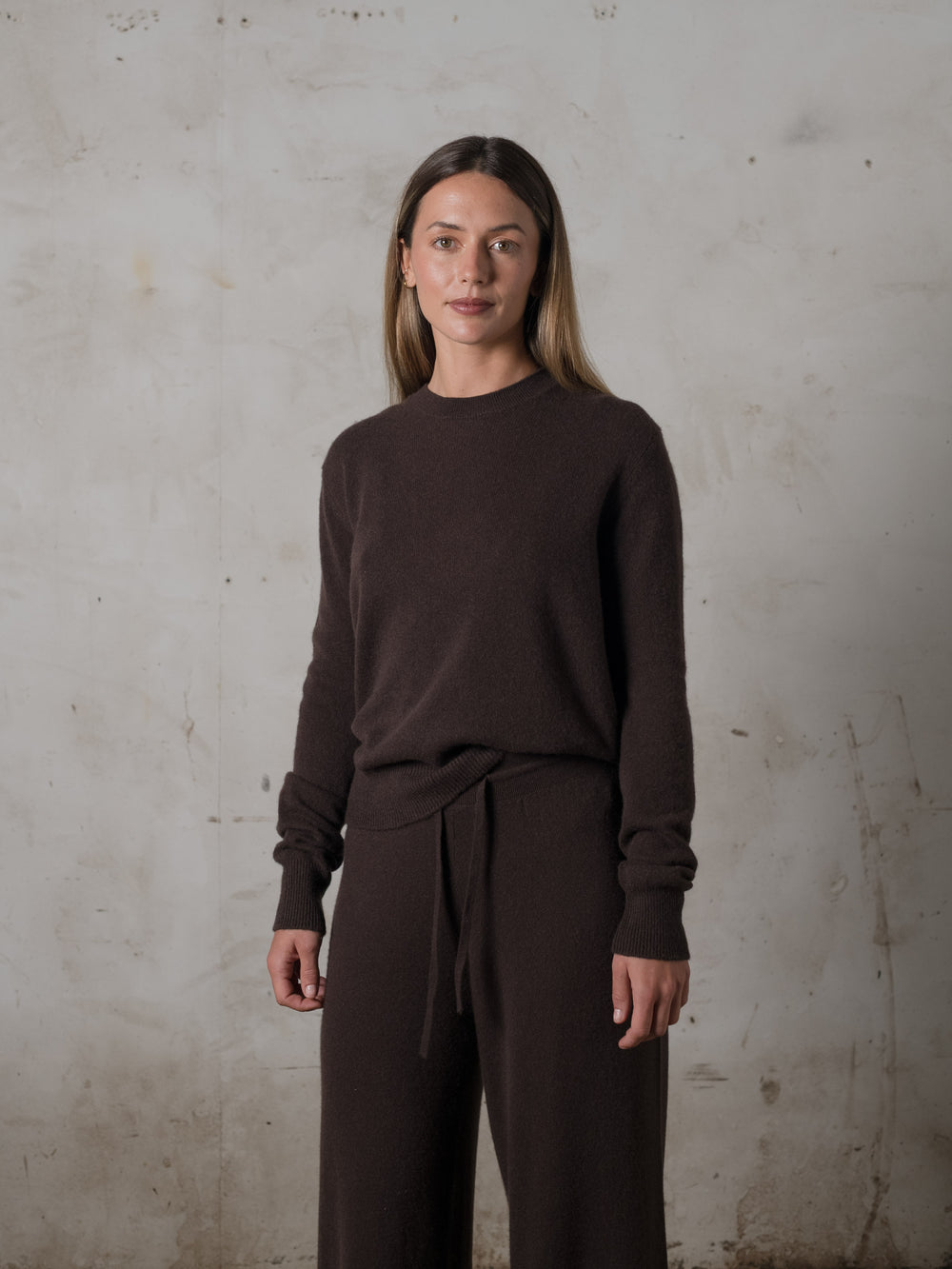 Cropped Fitted Sweater Cashmere Mocha