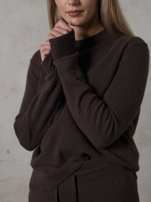 Cropped Fitted Sweater Cashmere Mocha
