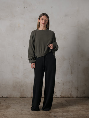Cropped Sweater Cashmere Umber