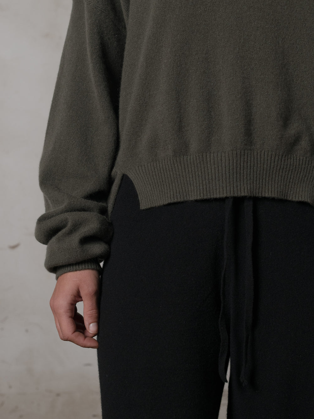 Cropped Sweater Cashmere Umber