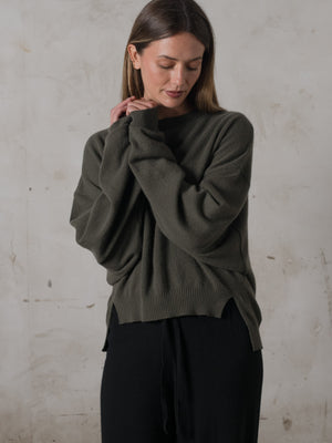 Cropped Sweater Cashmere Umber