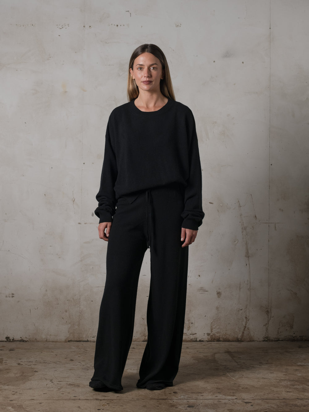 Cropped Sweater Cashmere Black
