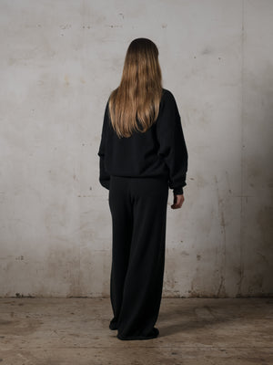Cropped Sweater Cashmere Black