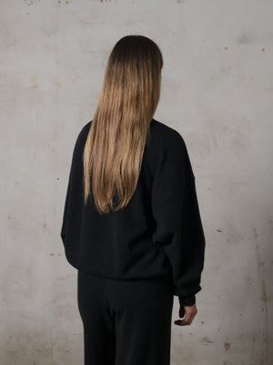 Cropped Sweater Cashmere Black