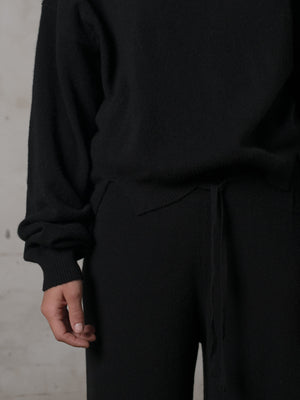 Cropped Sweater Cashmere Black