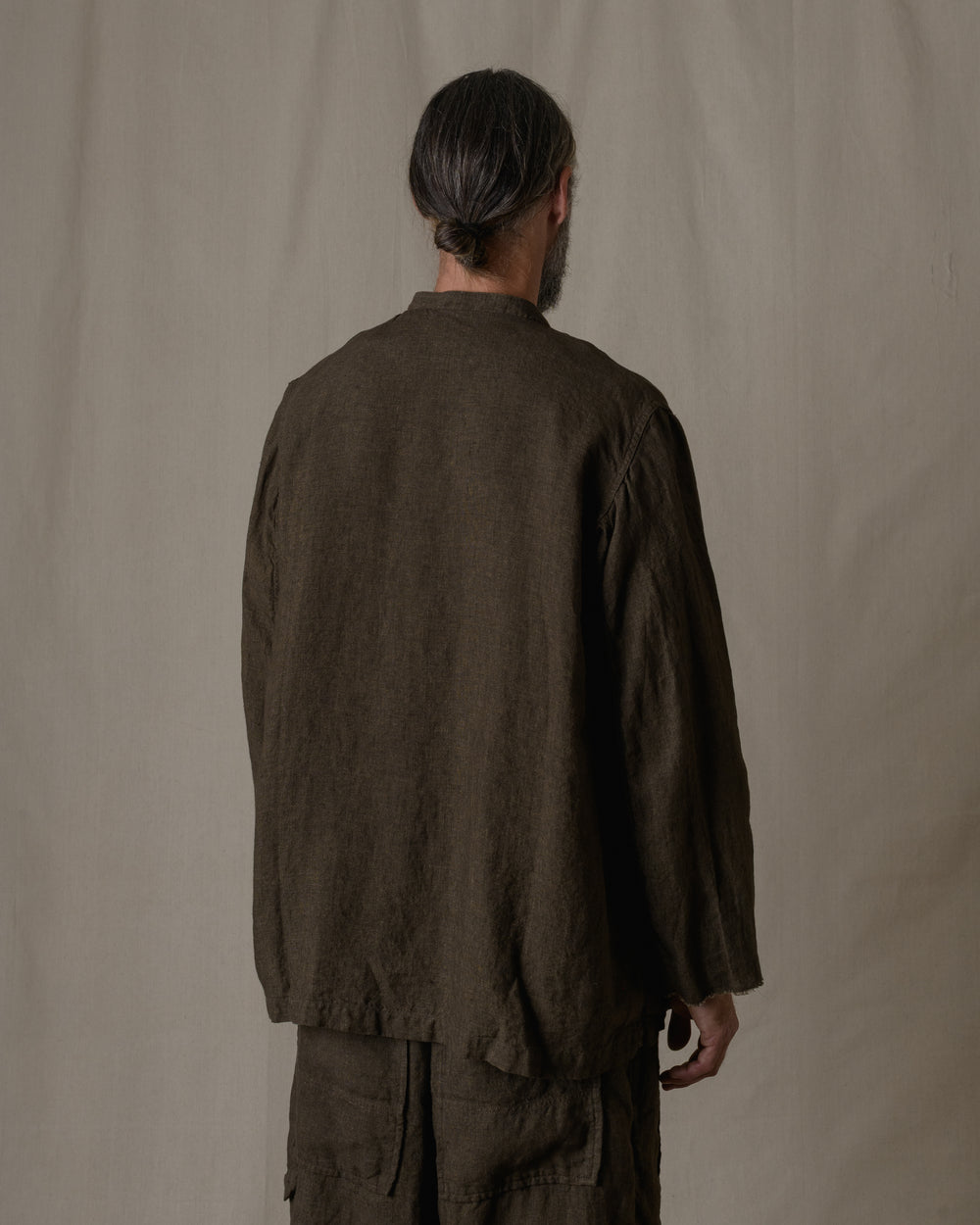 Dream Sleeve Shirt Jacket Linen in Brown